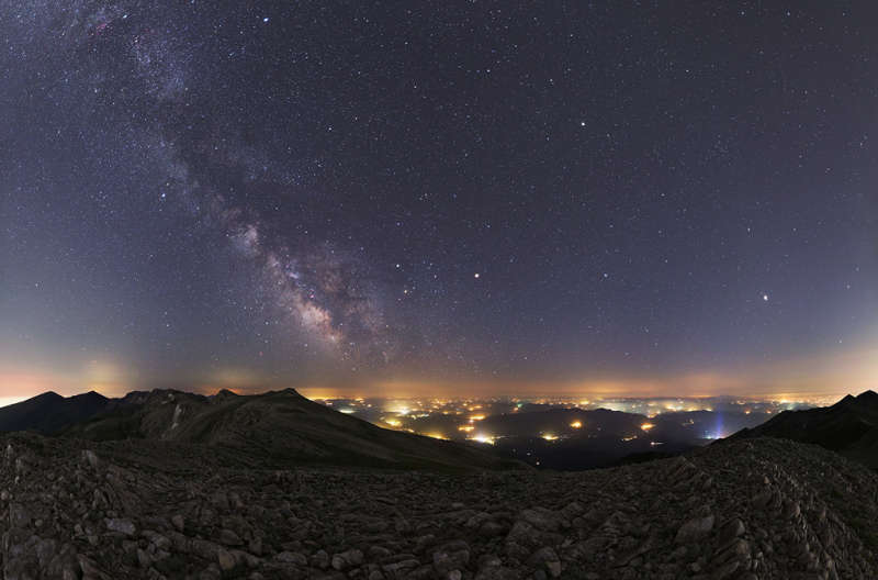 Summer Planets and Milky Way