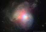 Арп 299: чёрные дыры в сталкивающихся галактиках