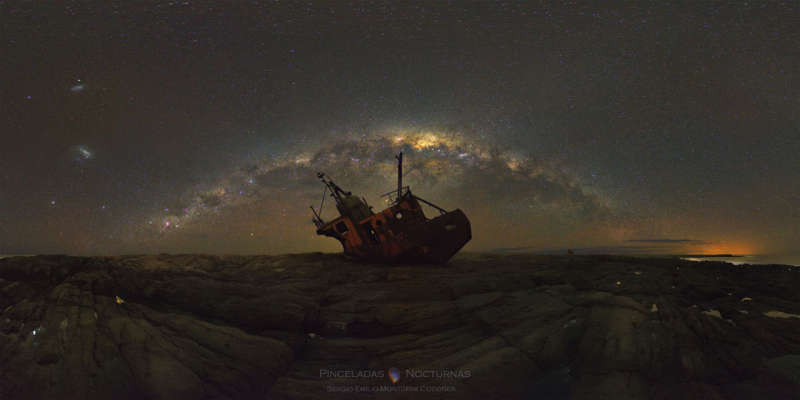 Milky Way over Shipwreck