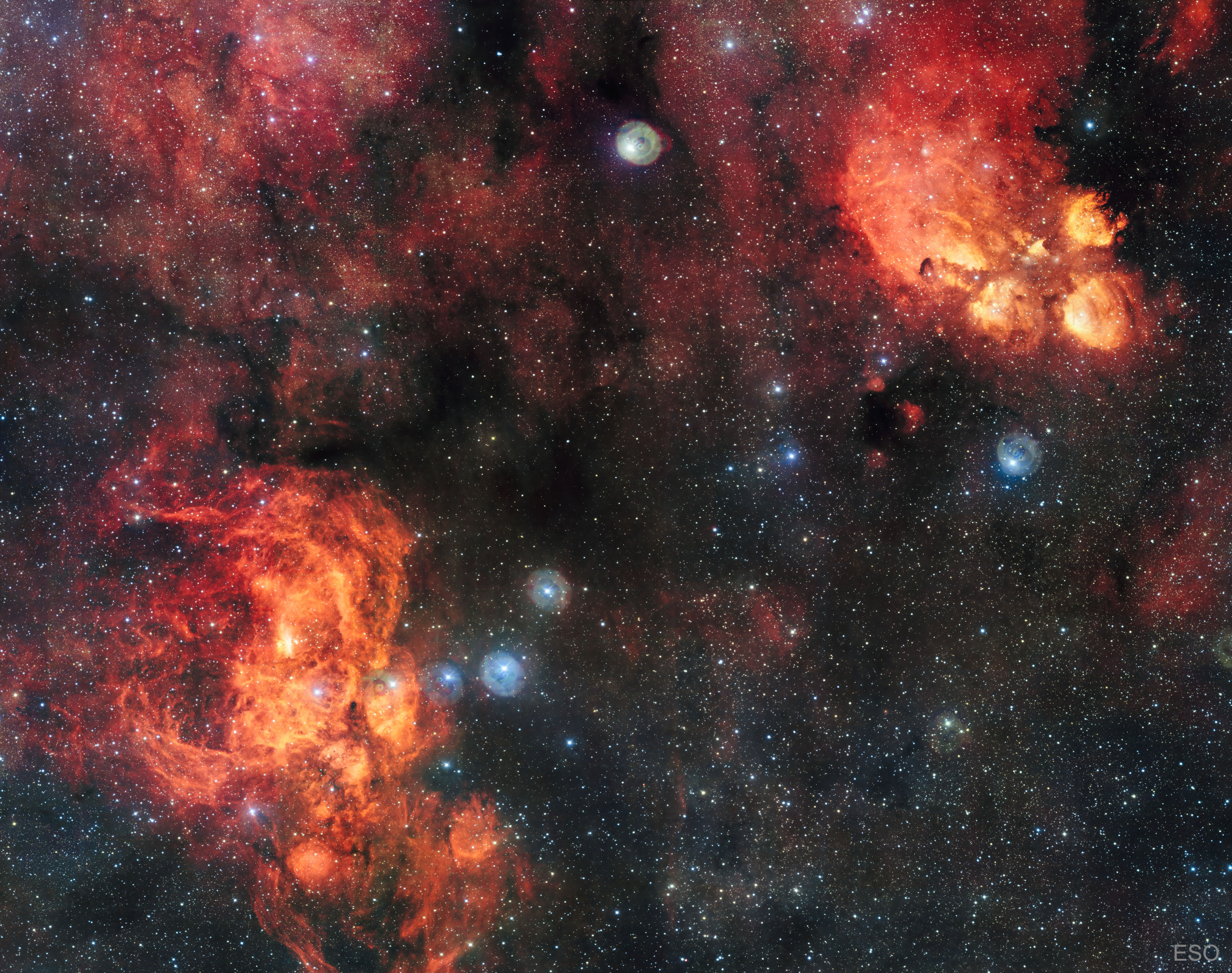 NGC 6357: The Lobster Nebula