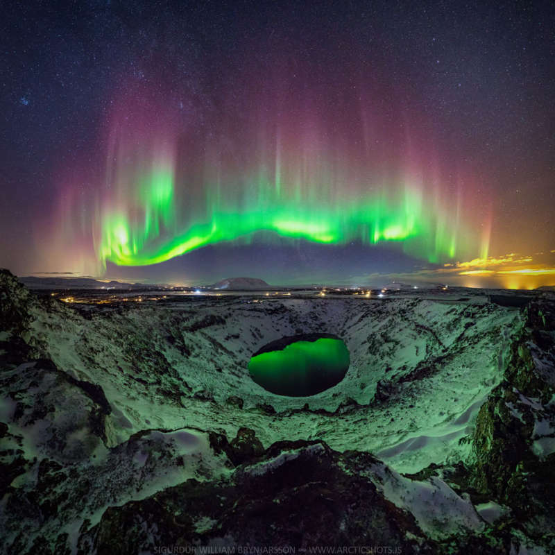 Colorful Aurora over Iceland