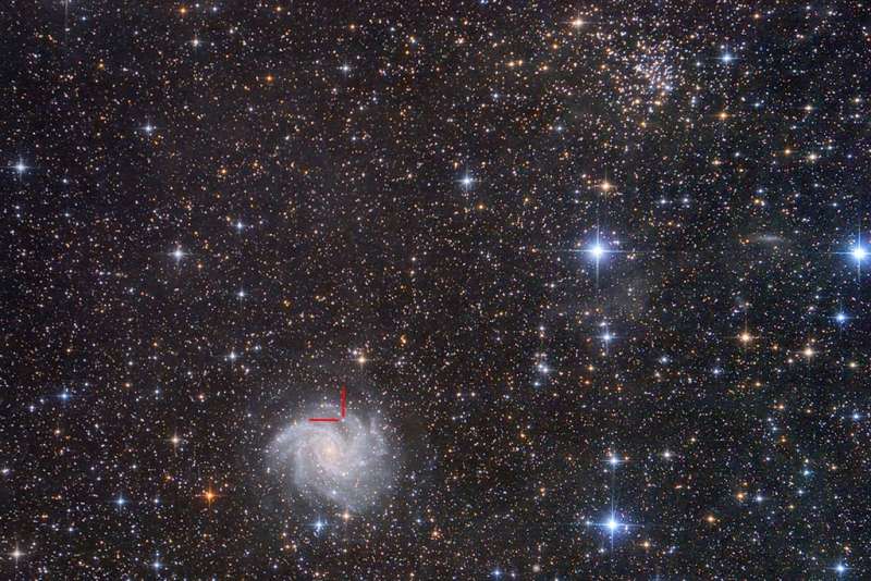 Star Cluster, Spiral Galaxy, Supernova