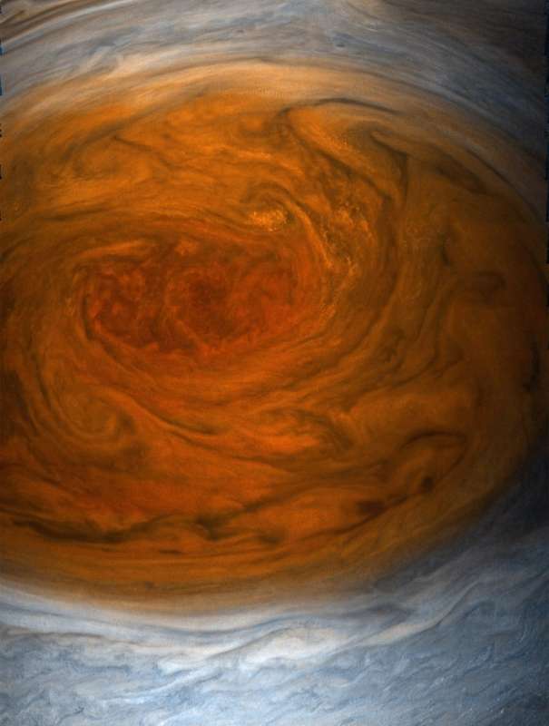 Close up of the Great Red Spot