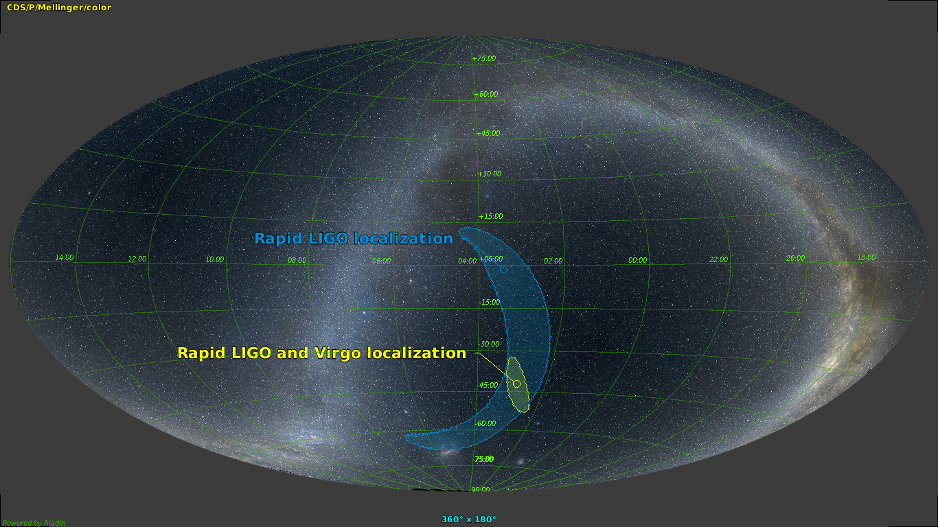 Istochnik gravitacionnyh voln GW170814 na karte neba