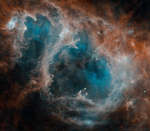 Туманность Душа в инфракрасном свете от обсерватории "Гершель"