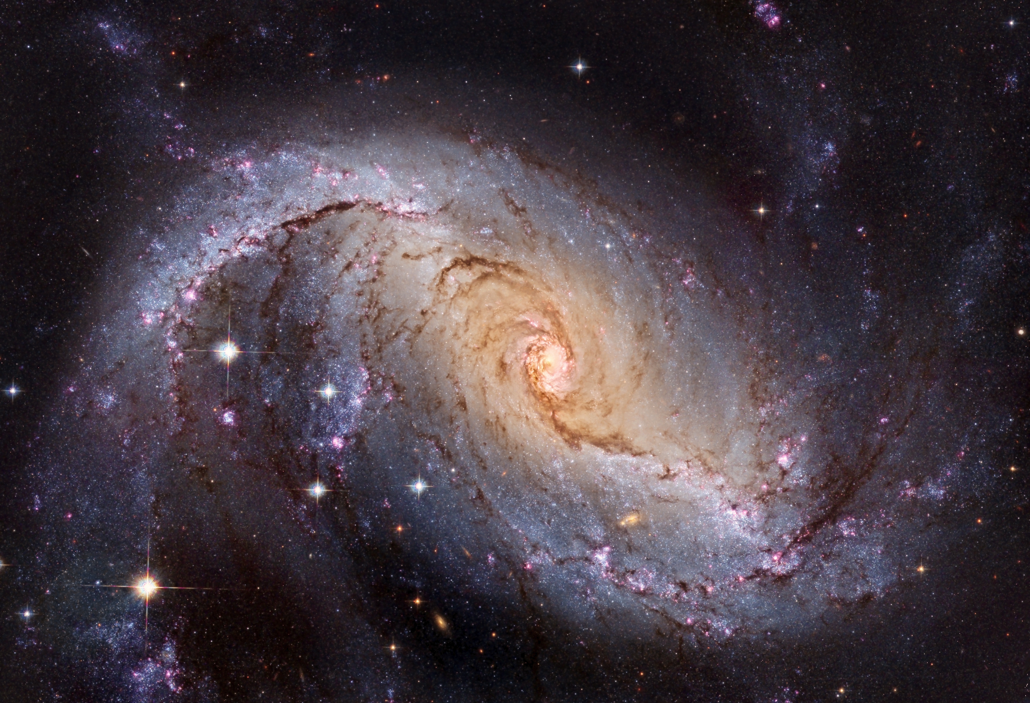 NGC 1672: Barred Spiral Galaxy from Hubble