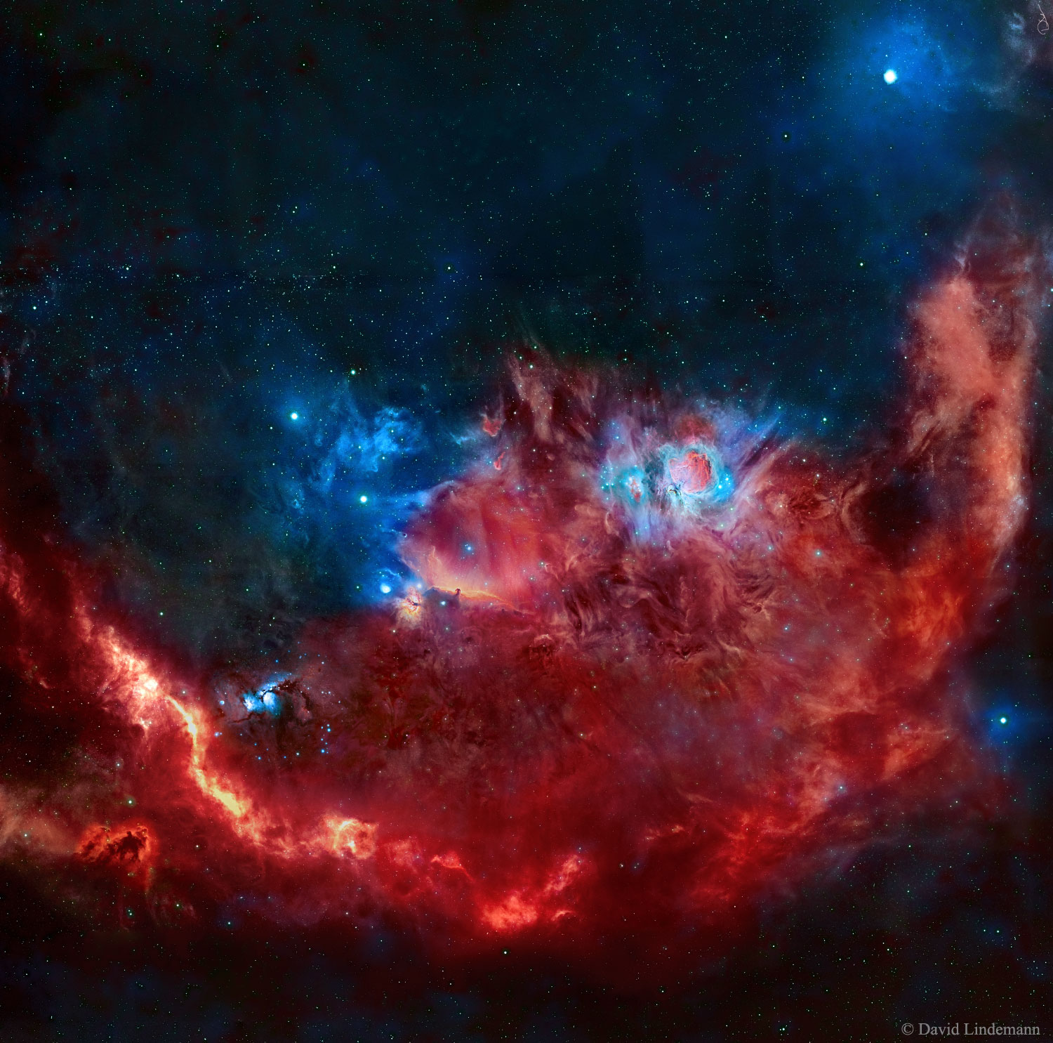 Orion in Red and Blue