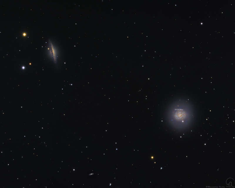 Galaktiki v Kite i sverhnovaya
