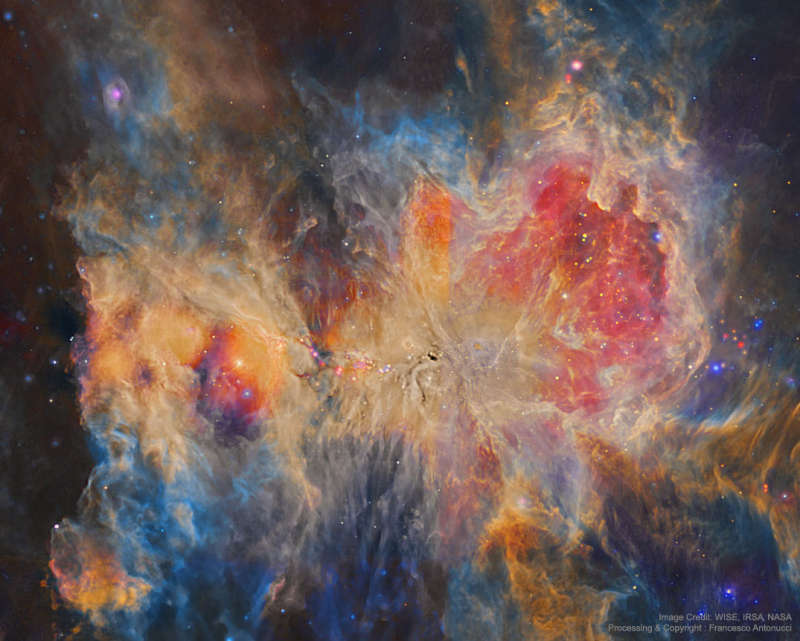 Infrakrasnyi Orion ot sputnika WISE