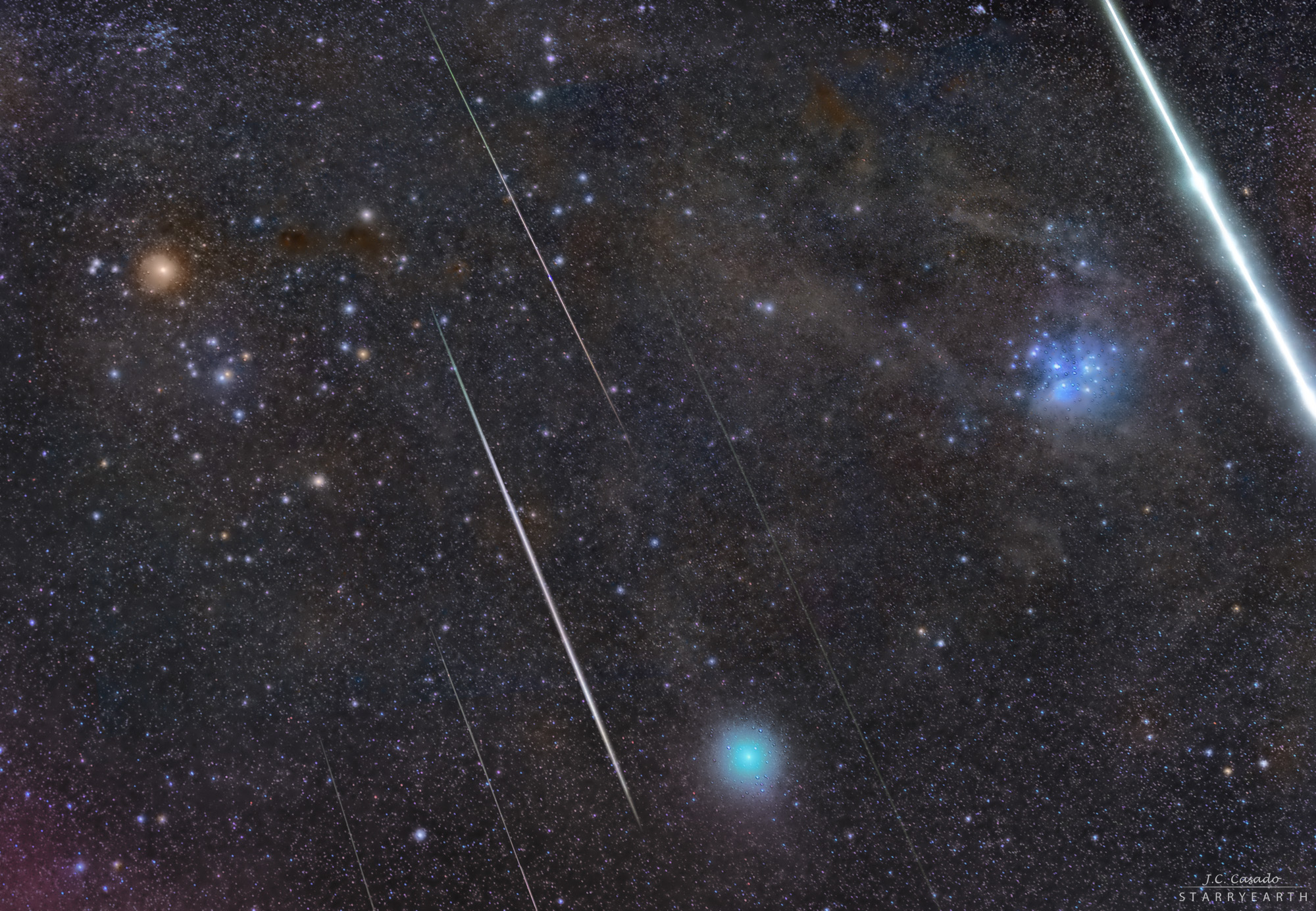 Zvezdy, meteory i kometa v Tel'ce
