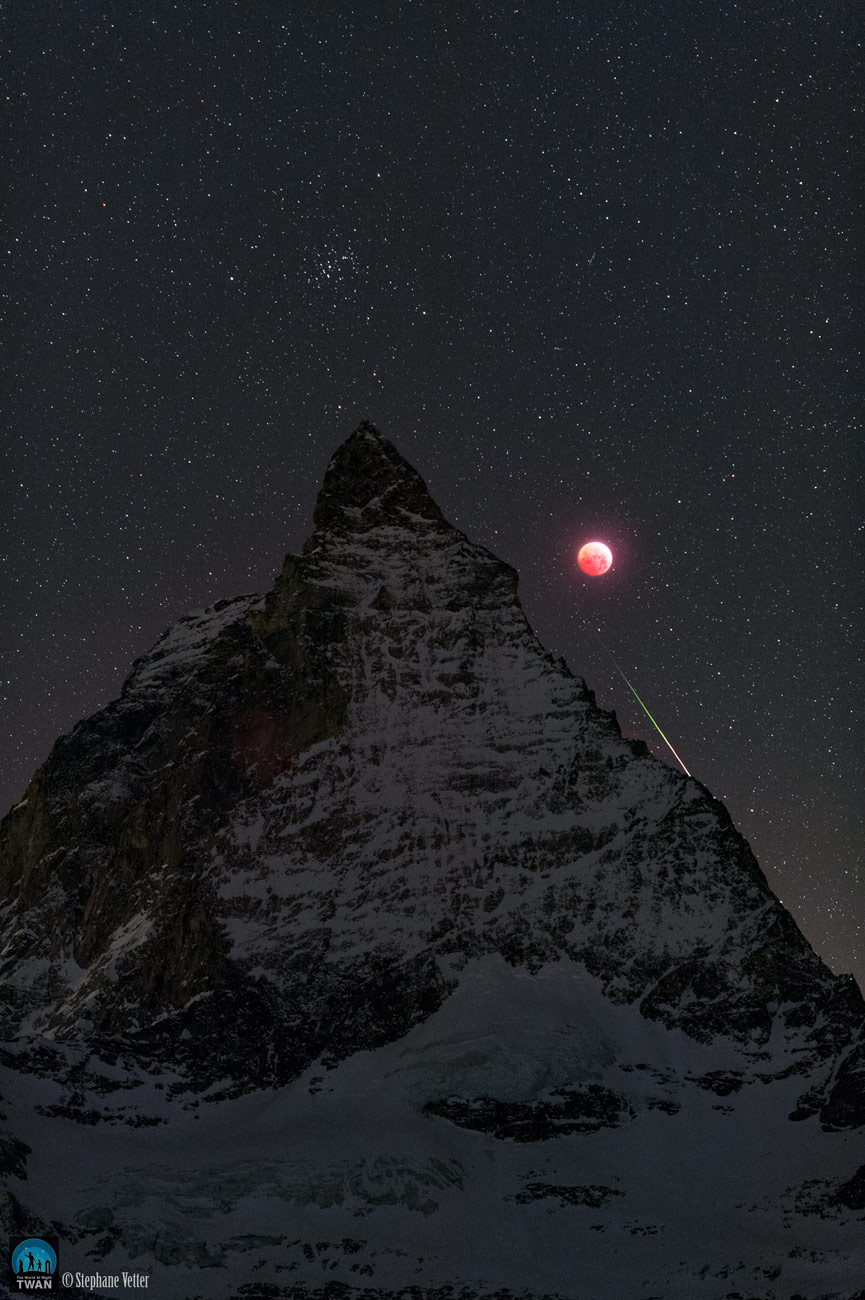 Matterhorn, Moon, and Meteor