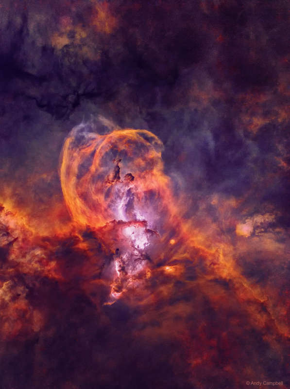 Star Forming Region NGC 3582 without Stars