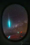 Метеор и Млечный Путь: вид из самолета