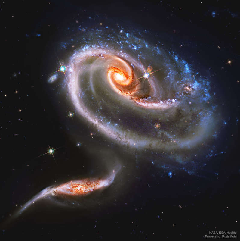 Arp 273: Battling Galaxies from Hubble