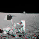 Стереоснимок Аполлона-12 и Сервейора-3