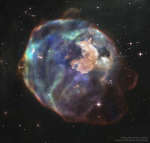 N63A: остаток сверхновой в видимом свете и рентгеновских лучах