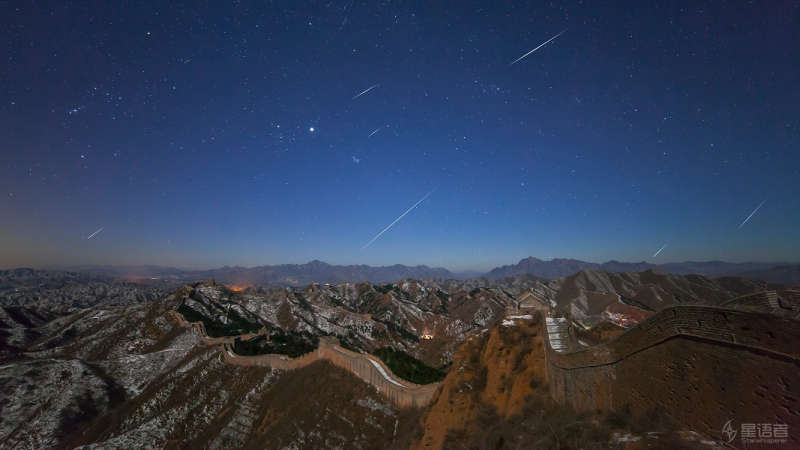 Quadrantids over the Great Wall
