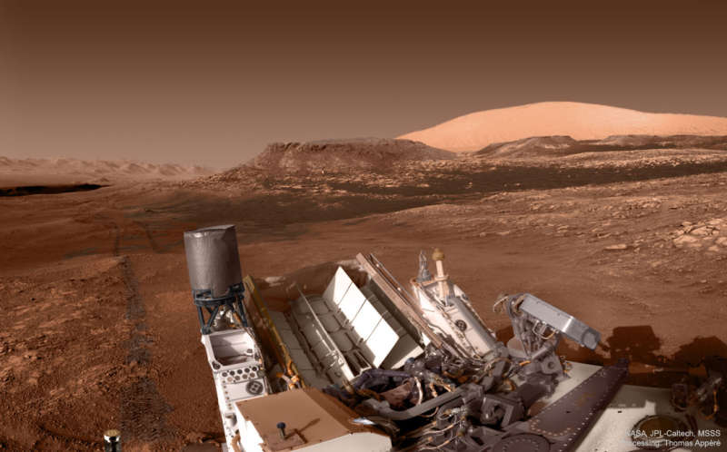 Hills Ridges and Tracks on Mars