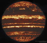 Юпитер в инфракрасном свете от обсерватории Джемини