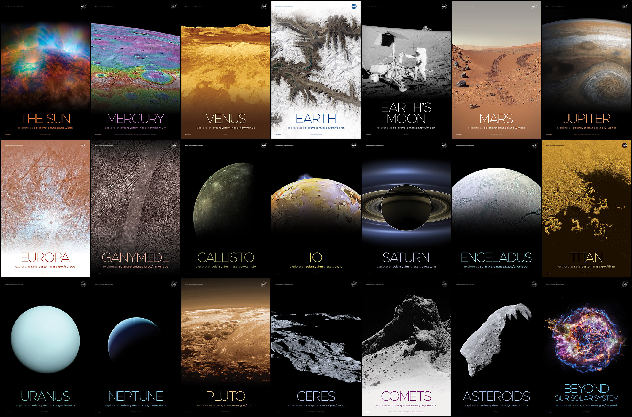 Plakaty o Solnechnoi sisteme
