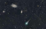 Комета PanSTARRs и галактики