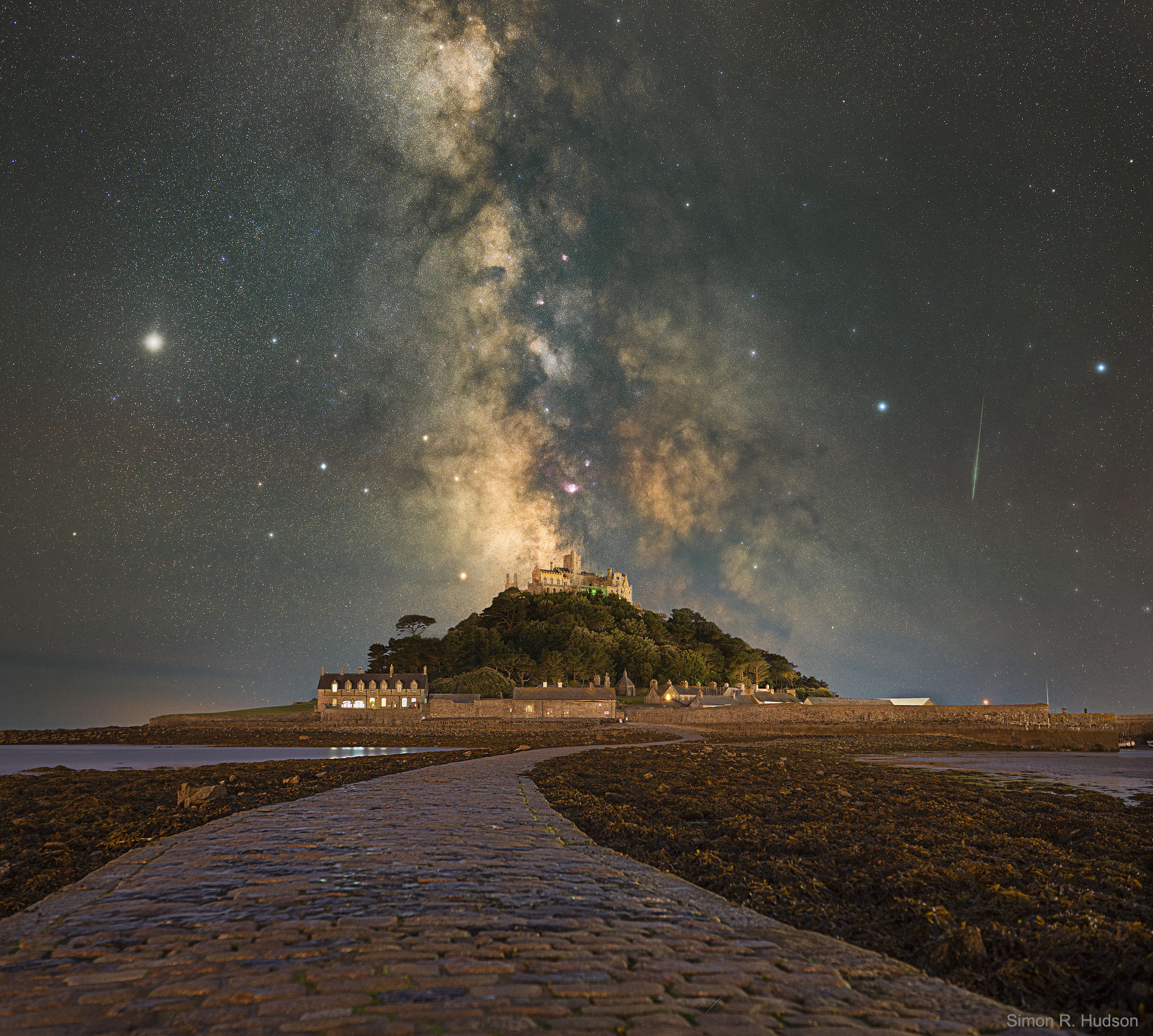 The Milky Way over St Michaels Mount