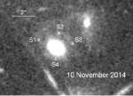 Гравитационная линза: четыре изображения одной сверхновой