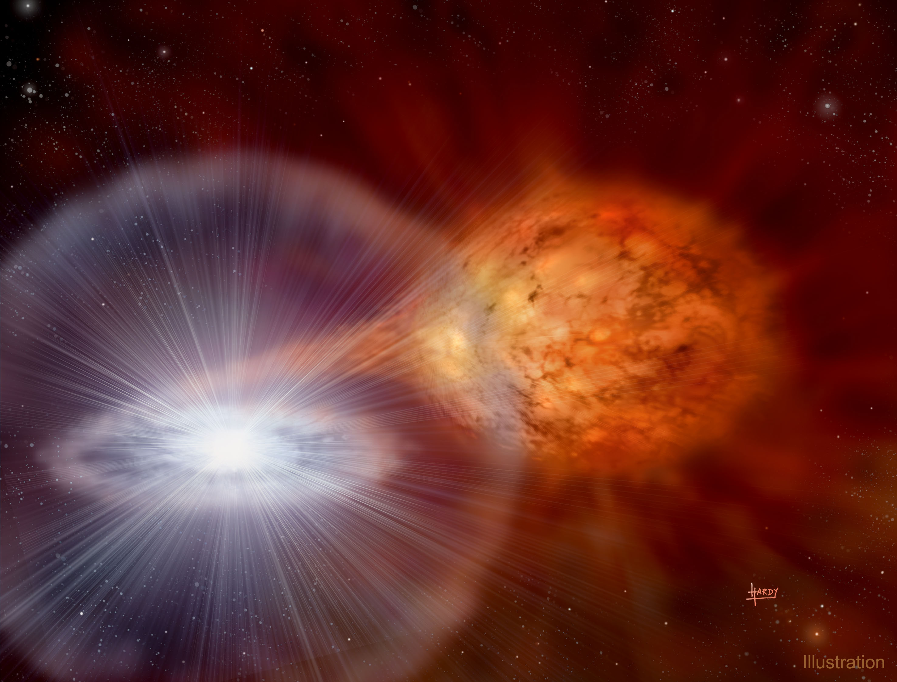 Explosions from White Dwarf Star RS Oph