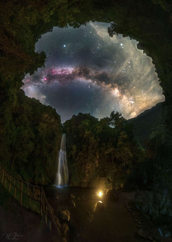 A Waterfall and the Milky Way