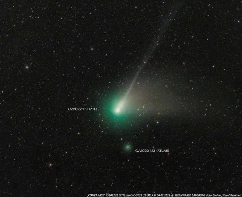 Встреча двух комет: ZTF и ATLAS