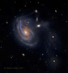 Арп 78: пекулярная галактика в созвездии Овна
