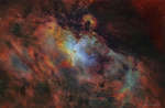 M16: туманность Орла в глубоком поле