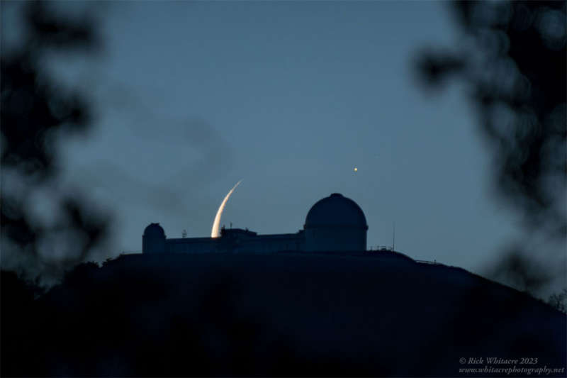 APOD: 2023 May 24 Б Observatory Aligned with Moon Occulting Jupiter