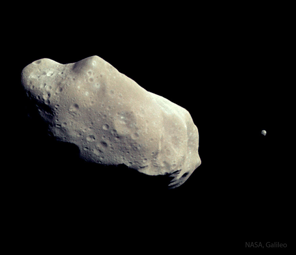 APOD: 2023 May 28  Ida and Dactyl: Asteroid and Moon