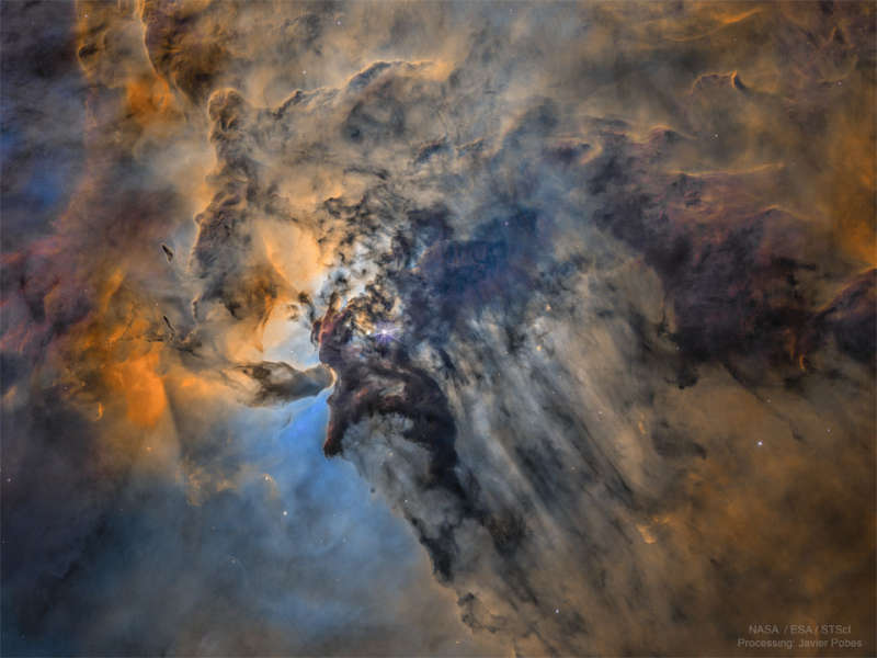 APOD: 2023 June 19 B The Busy Center of the Lagoon Nebula