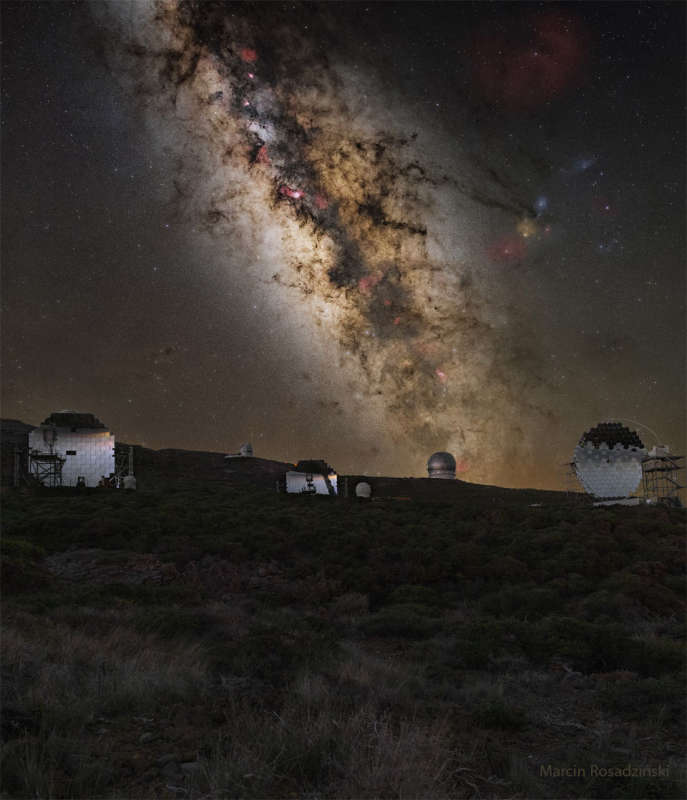 Млечный Путь над обсерваторией Ла-Пальма