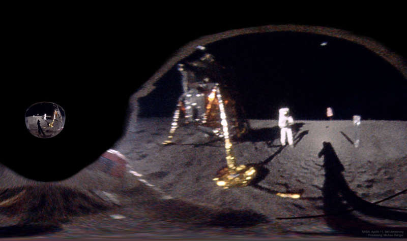 Аполлон-11: лунное селфи Армстронга