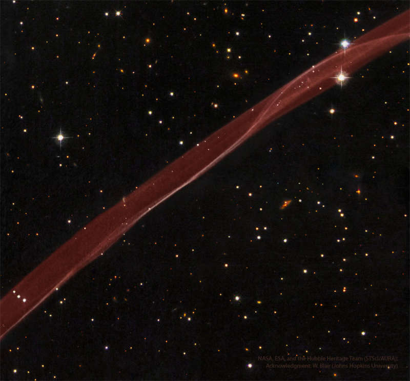 APOD: 2023 August 6 Б SN 1006: A Supernova Ribbon from Hubble