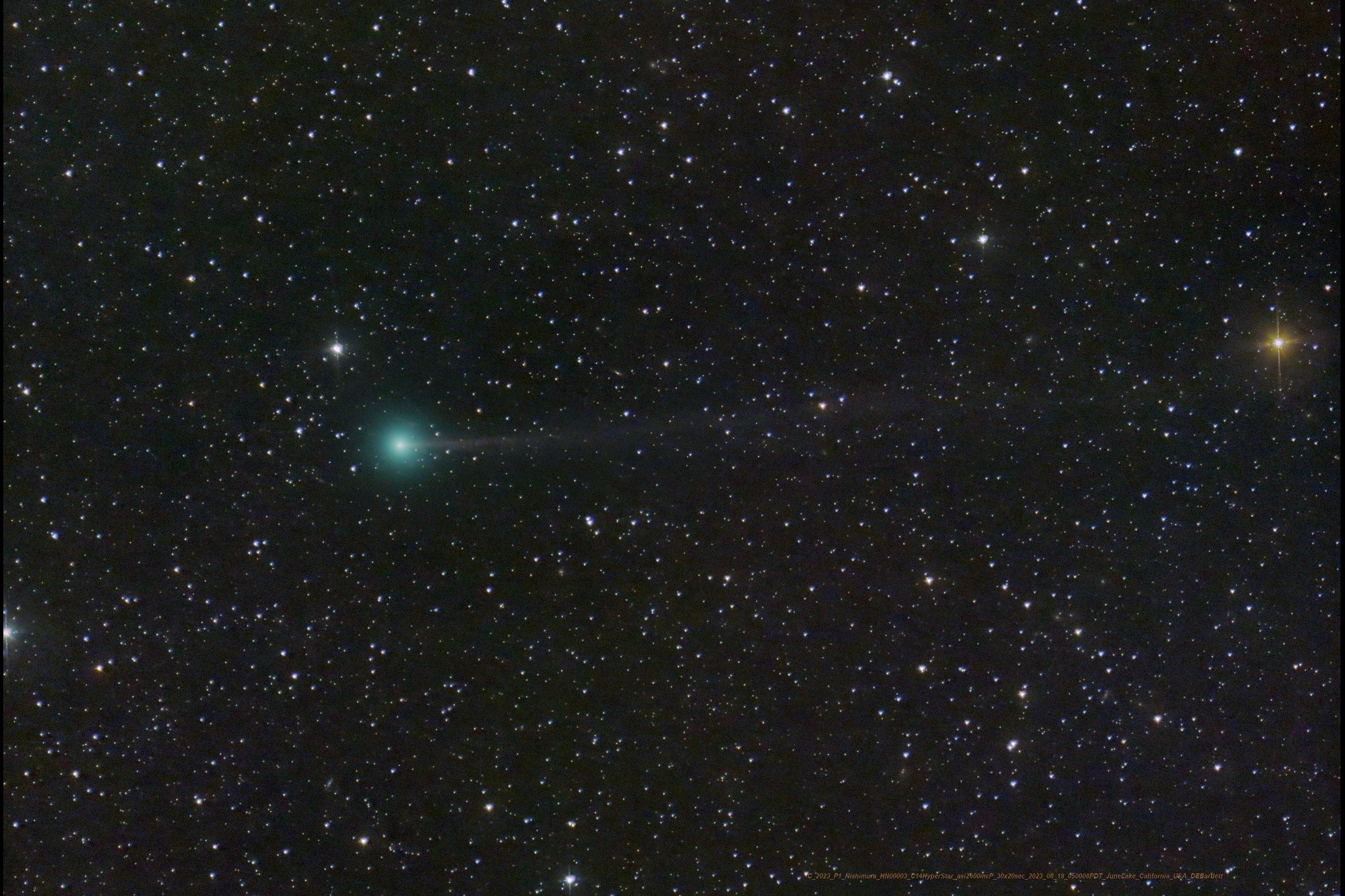 APOD: 2023 August 21  Introducing Comet Nishimura