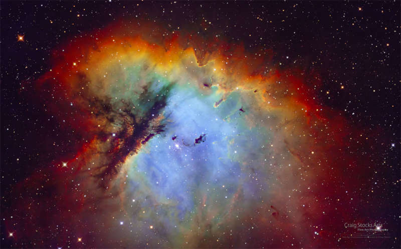 APOD: 2023 August 28 Б Star Formation in the Pacman Nebula
