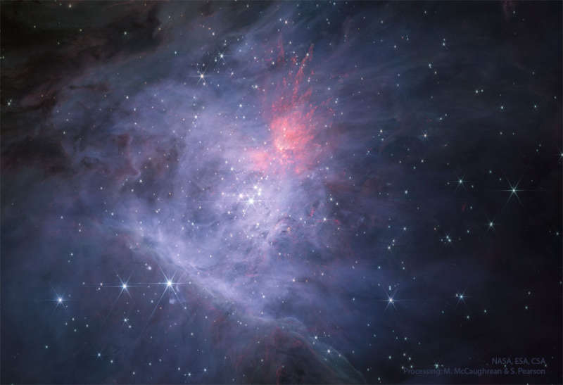 Скрытый Орион от телескопа "Джеймс Вебб"