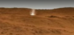 Марсианский пылевой смерч проходит мимо