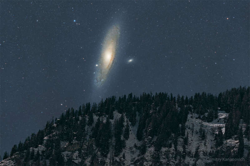 APOD: 2023 November 13 Б Andromeda over the Alps