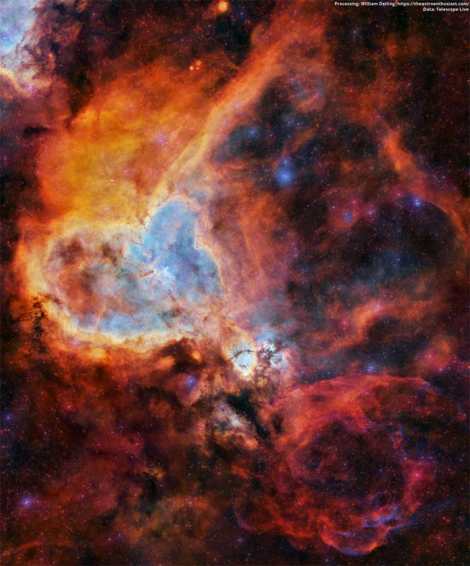 APOD: 2023 December 13  Deep Field: The Heart Nebula