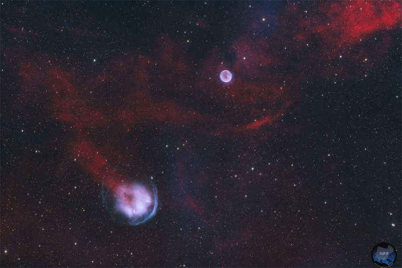 APOD: 2024 February 12  HFG1 & Abell 6: Planetary Nebulae