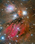 NGC 2170: абстрактная картина с туманностью Ангел