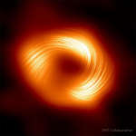 Закручивающееся магнитное поле вокруг черной дыры в центре нашей Галактики