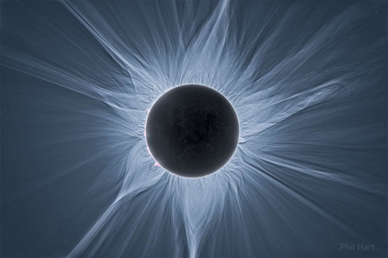 APOD: 2024 April 2  Detailed View of a Solar Eclipse Corona