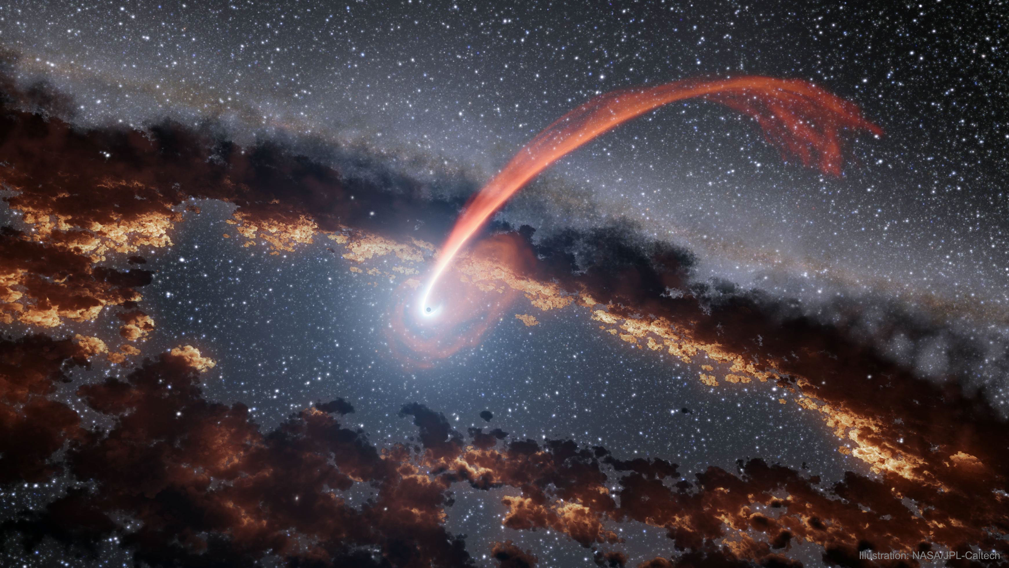 APOD: 2024 May 5 B A Black Hole Disrupts a Passing Star