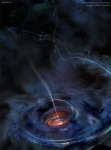 APOD: 2024 May 7  Black Hole Accreting with Jet